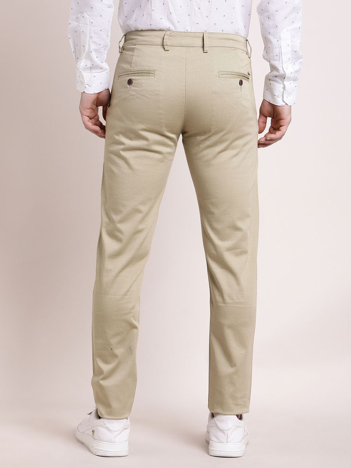 Image of TURTLE Tapered Men Beige Trousers