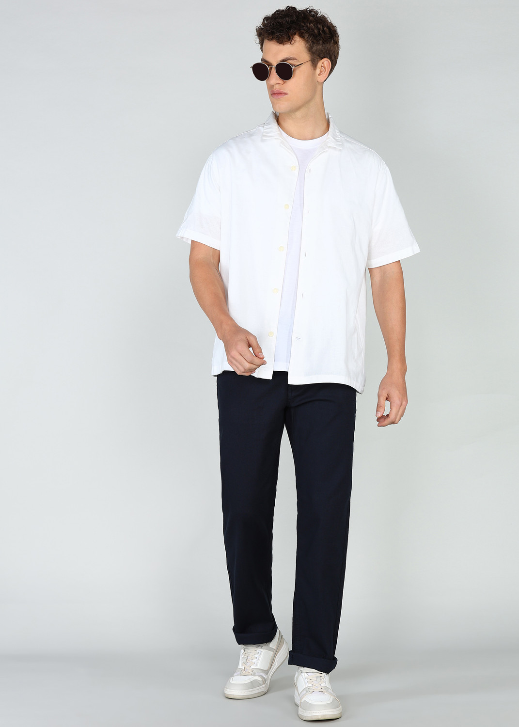 Image of INTEGRITI Slim Fit Men Dark Blue Trousers