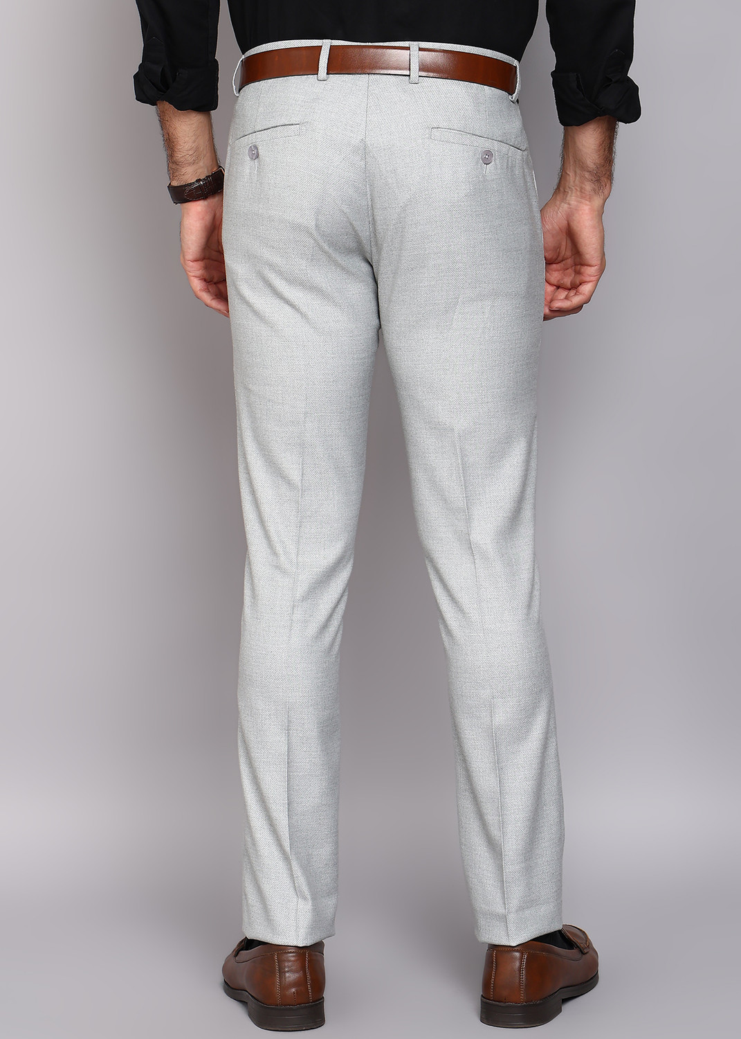 Image of KILLER Slim Fit Men Grey Trousers