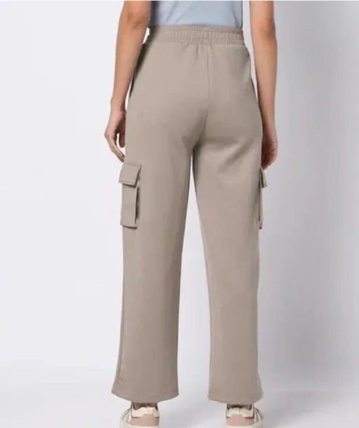 Image of Purser Loose Fit Women Beige, Black Trousers