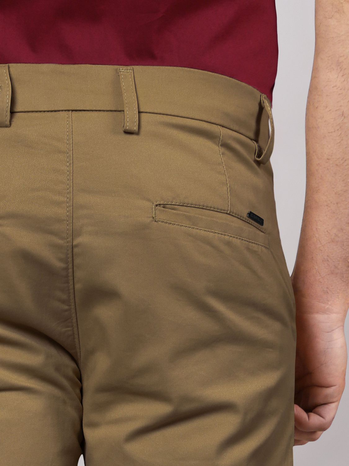 Image of BEYOUNG Regular Fit Men Brown Trousers