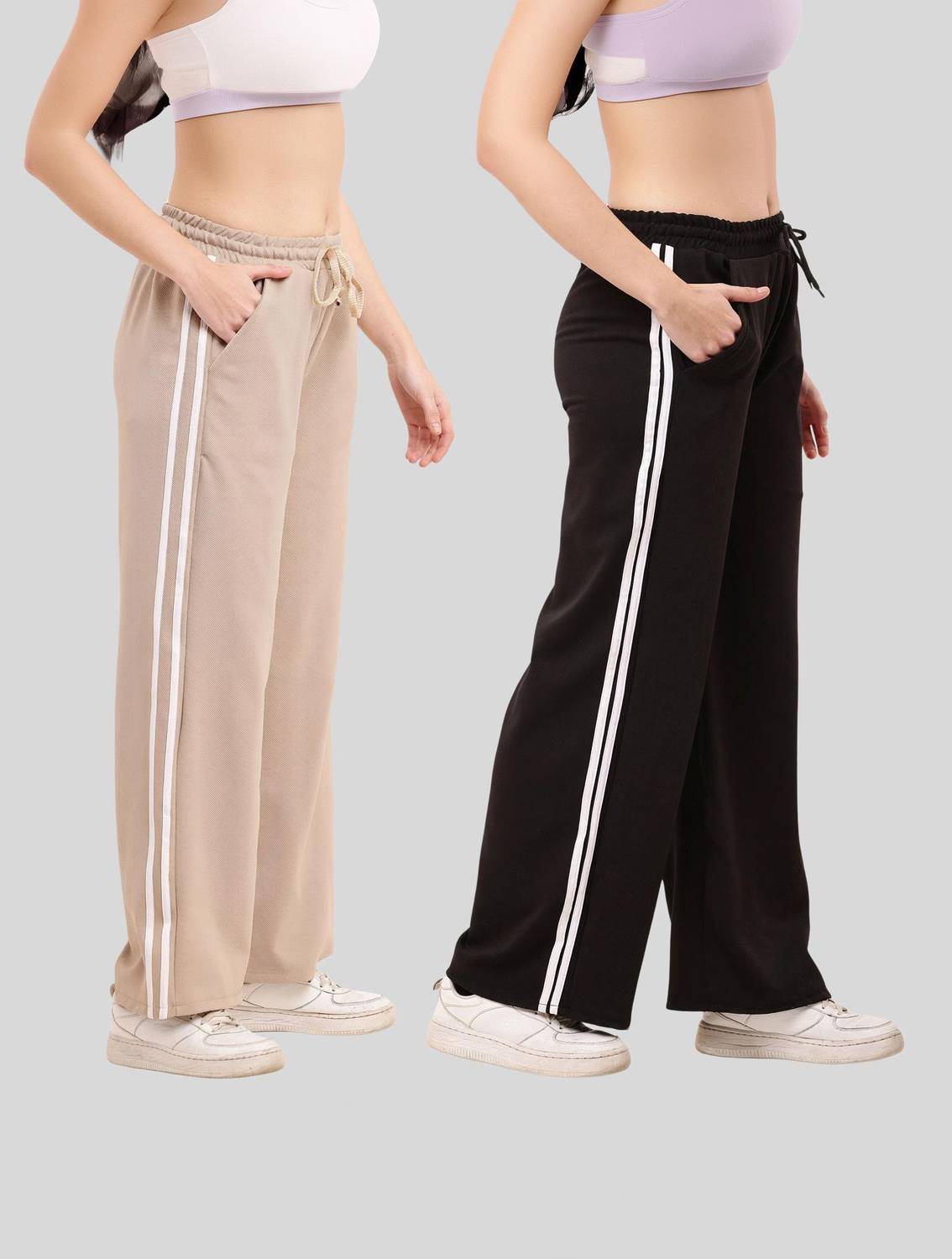 Amaira Fashion Loose Fit Women Black Trousers