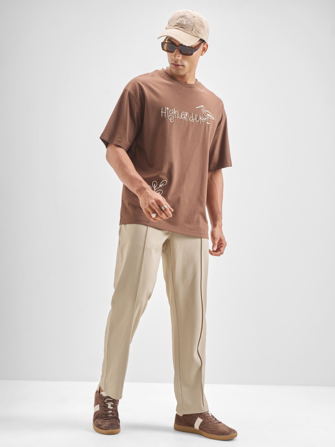 Image of HIGHLANDER Relaxed Men Beige Trousers