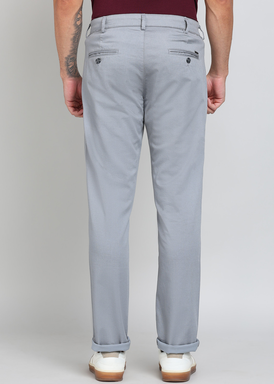 Image of KILLER Slim Fit Men Grey Trousers