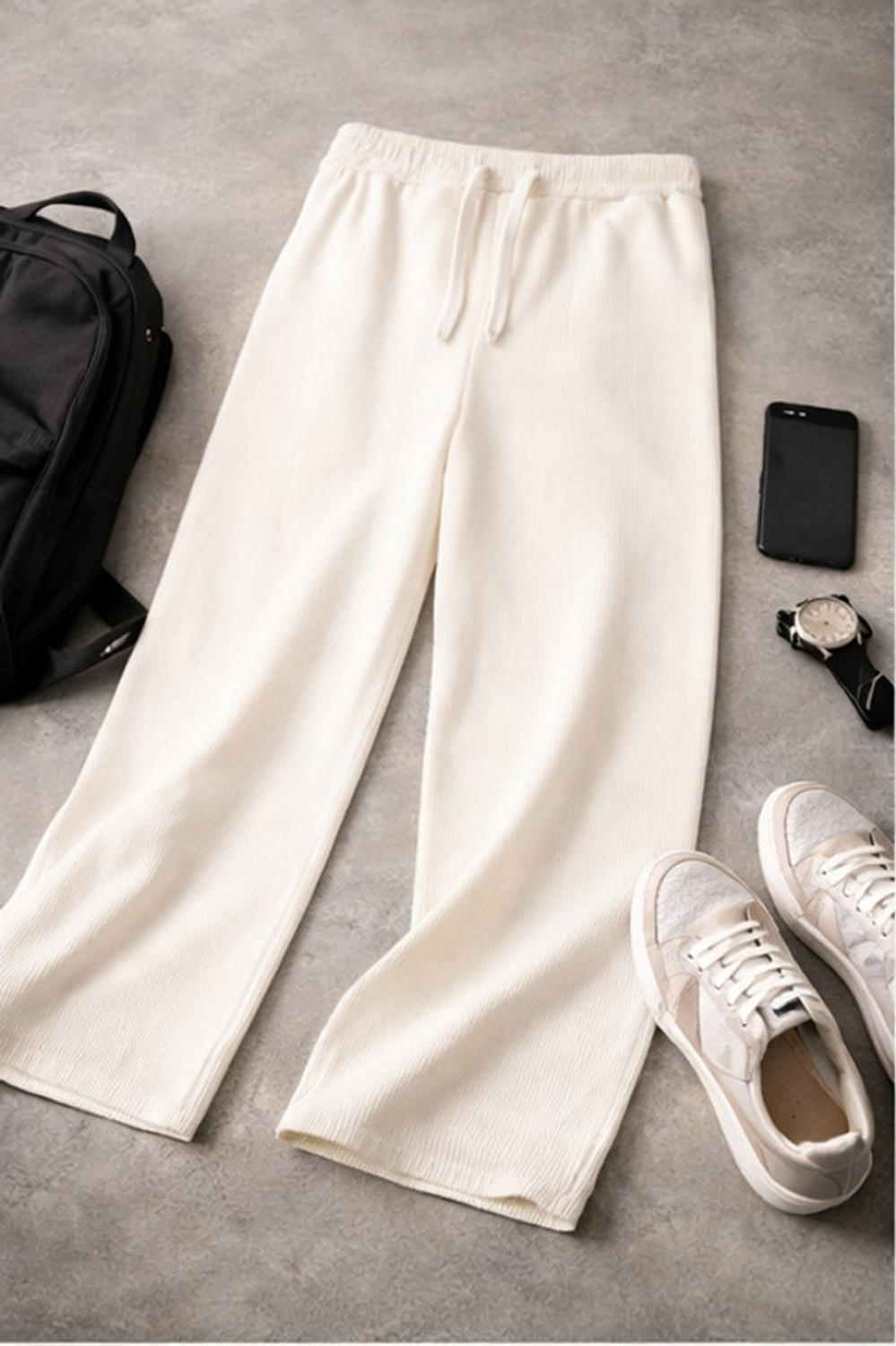 Image of METRONAUT Relaxed Men White Trousers