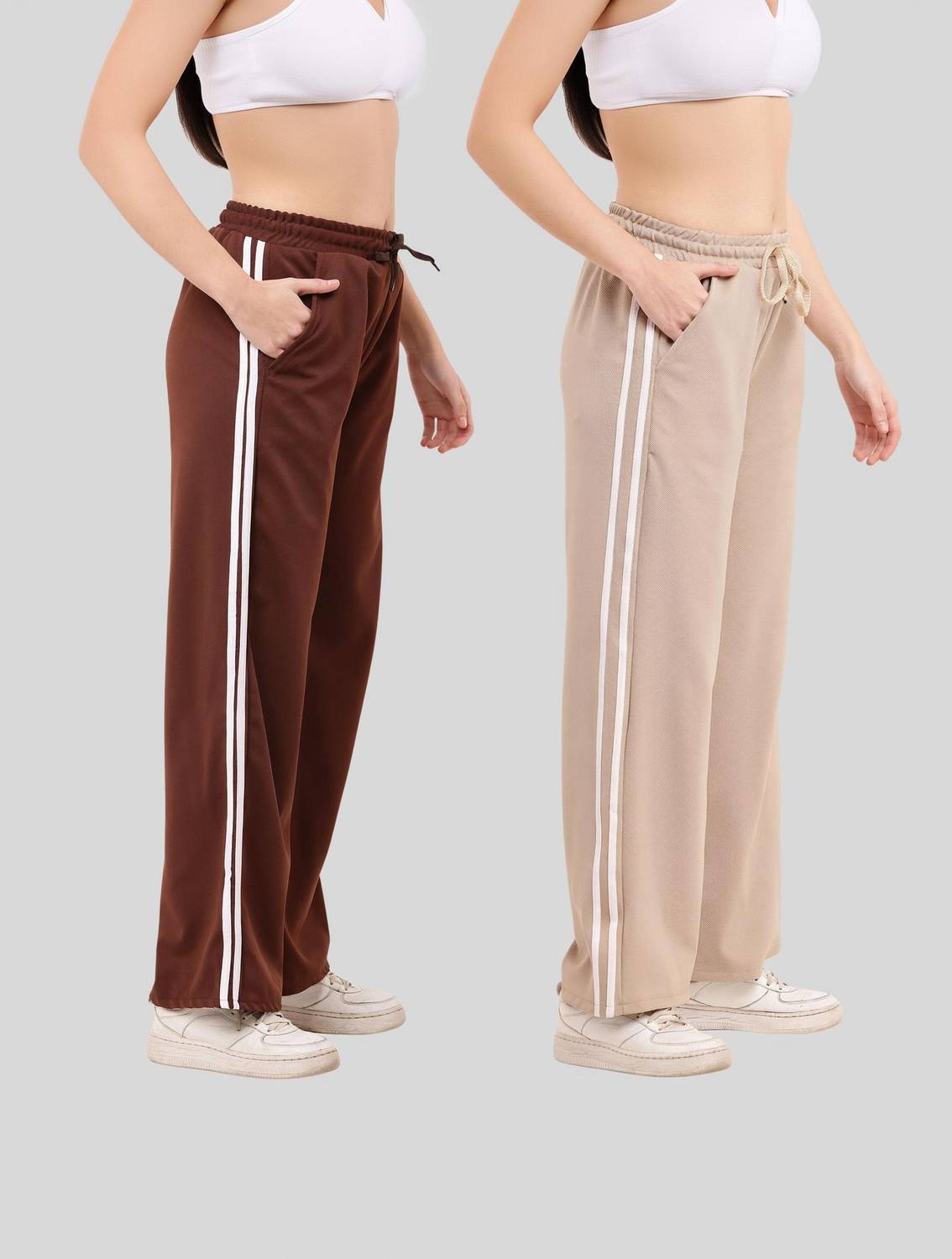 Amaira Fashion Loose Fit Women Brown Trousers