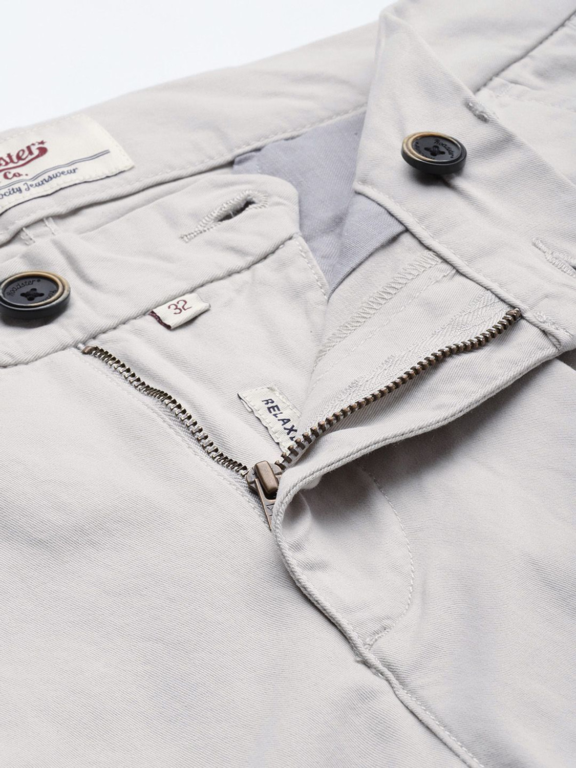 Image of Roadster Regular Fit Men Grey Trousers