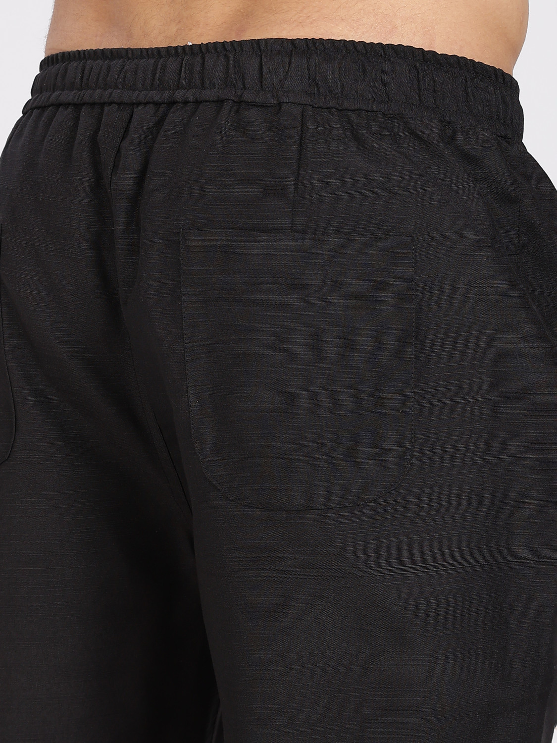 Image of Lyphy Straight Fit Men Black Trousers
