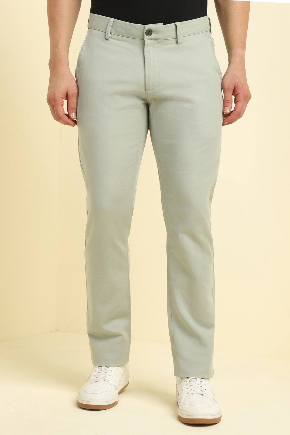 Allen Solly Slim Fit Men Green Trousers
