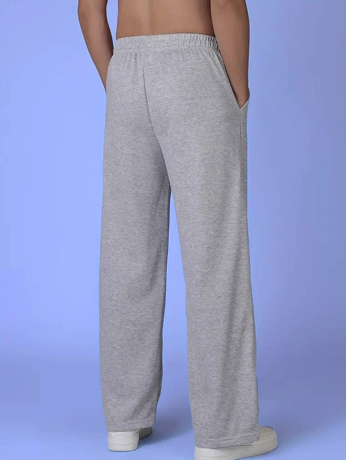 Image of WEVOK WEAR Relaxed Men Grey Trousers