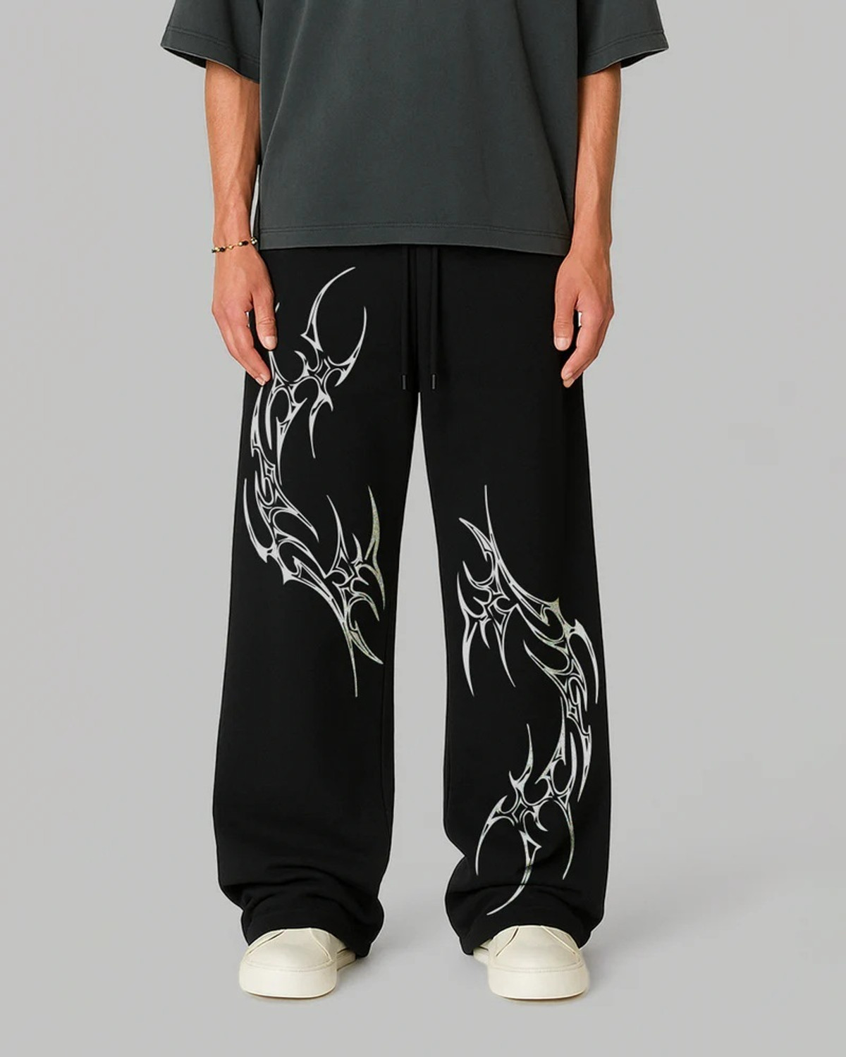 Image of Nikolov Regular Fit Men Black Trousers