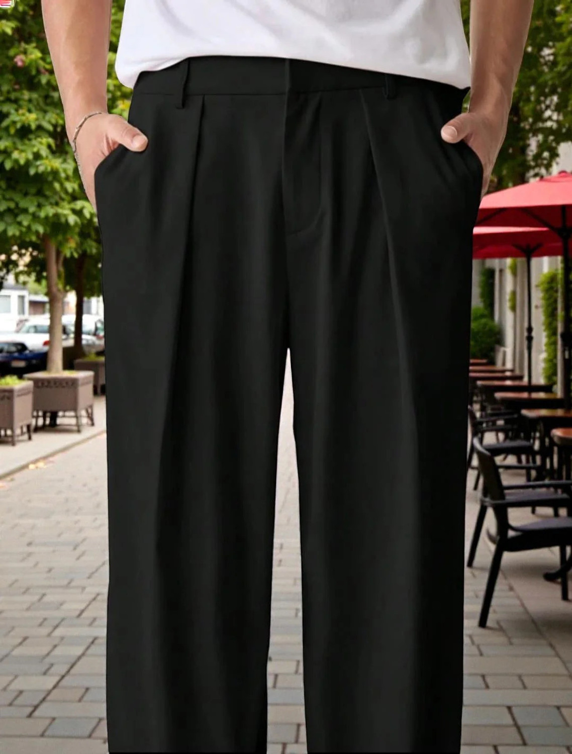 Image of KOTTY Regular Fit Men Black Trousers