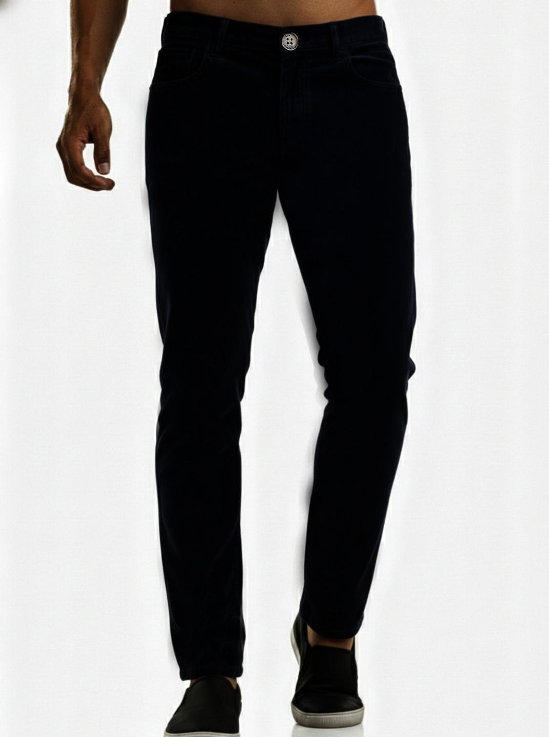 BELANO Slim Fit Men Dark Blue Trousers