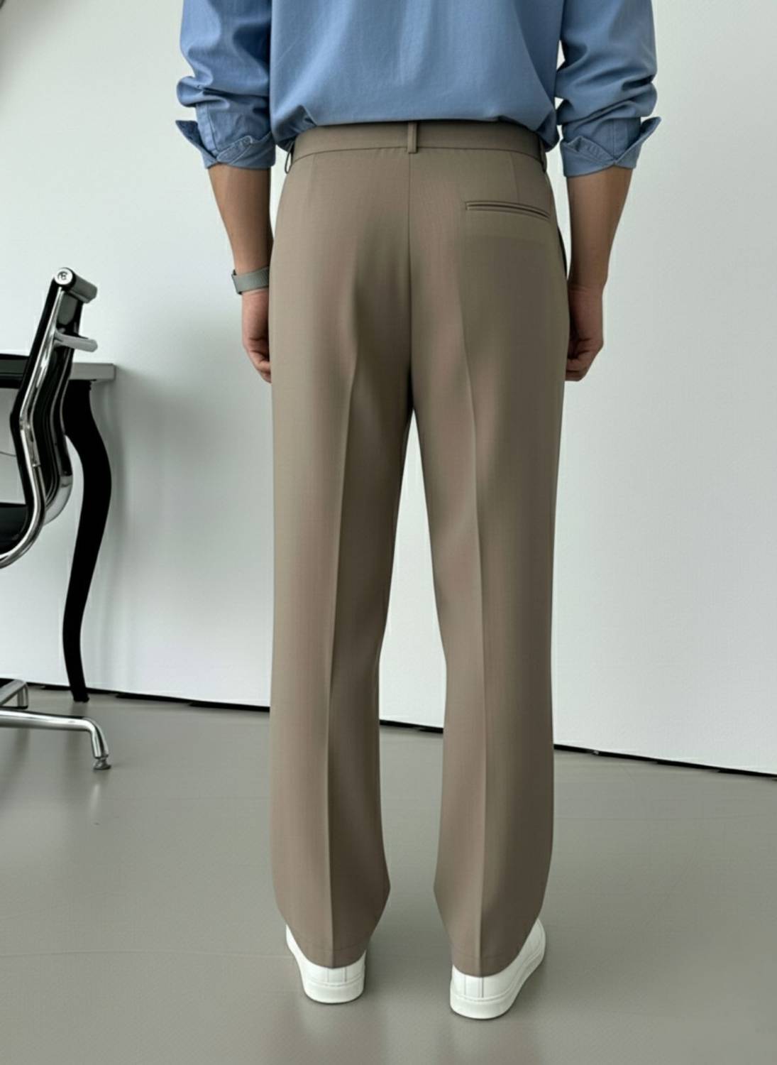 INDICLUB Relaxed Men Brown Trousers - Image 2