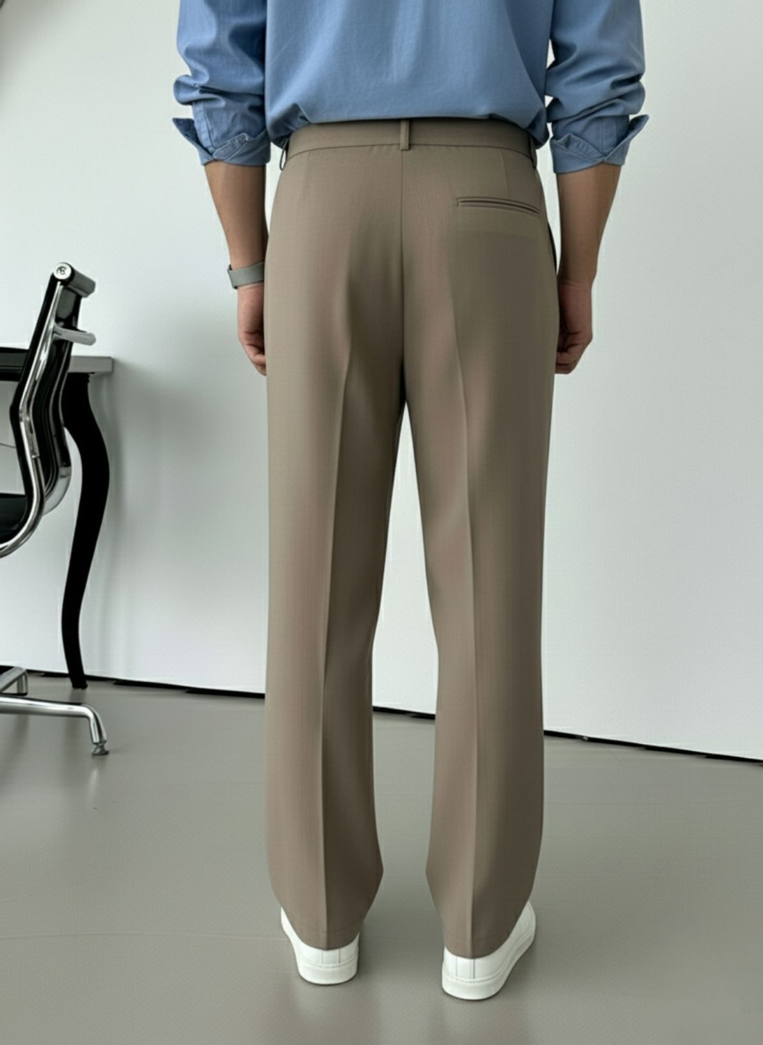 Image of INDICLUB Relaxed Men Brown Trousers
