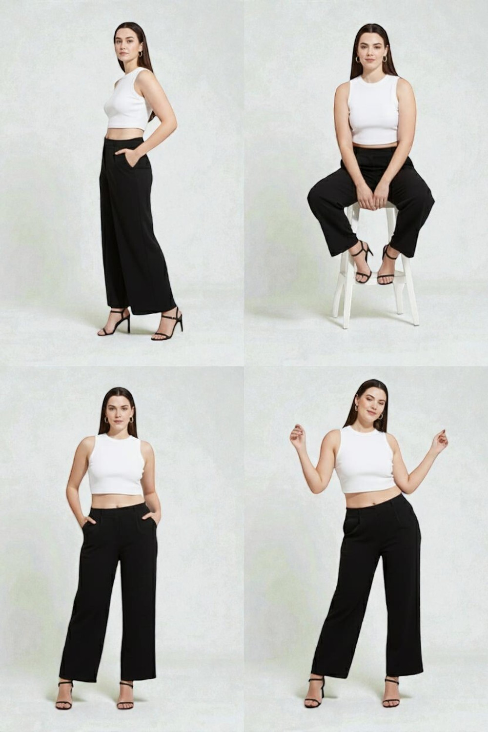 Image of SQEW Loose Fit Women Black Trousers