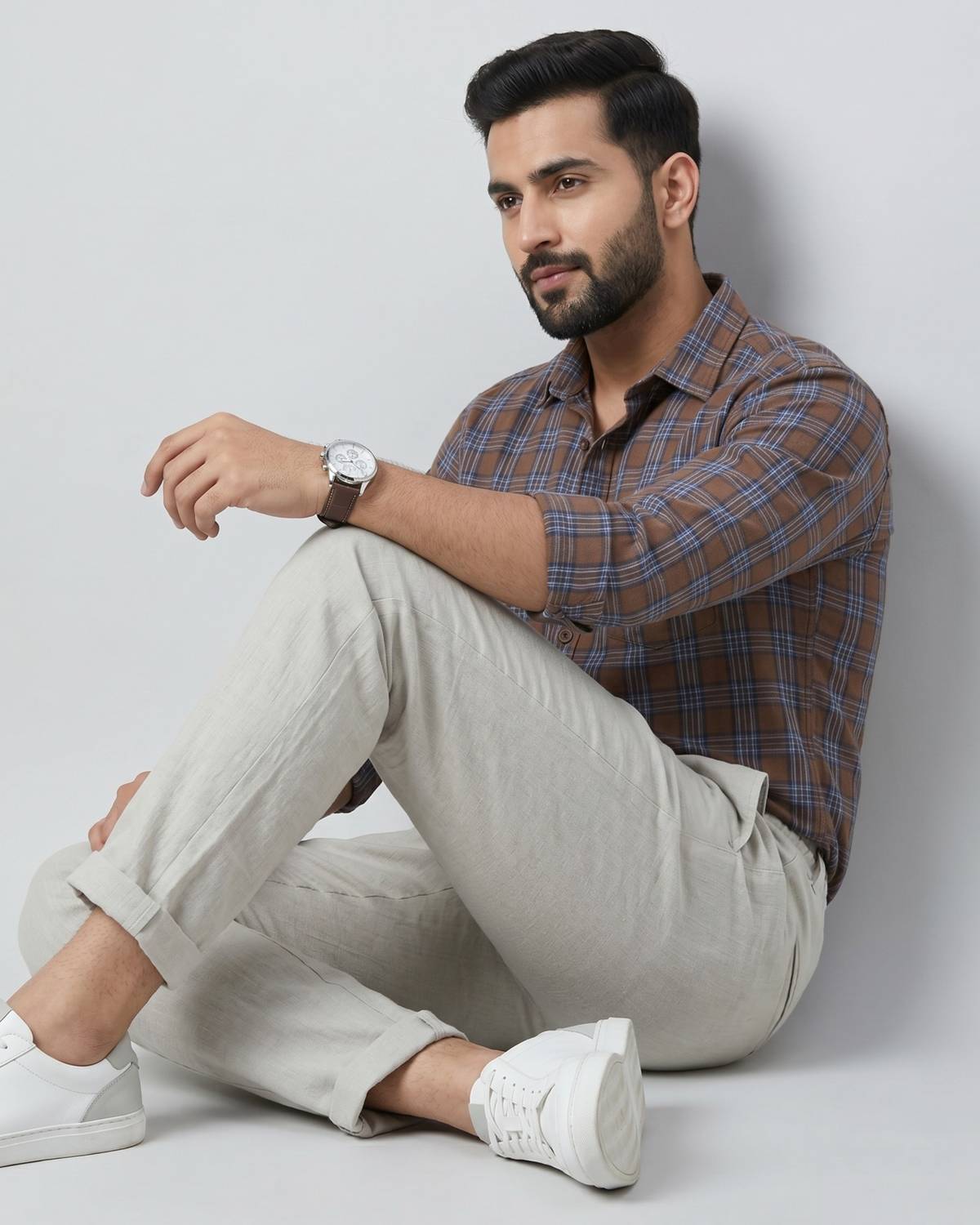 u.s.pitchers Slim Fit Grey Trousers - Image 5