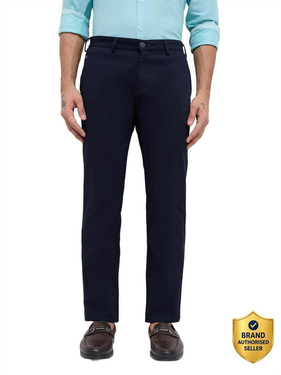 Image of KILLER Slim Fit Men Dark Blue Trousers