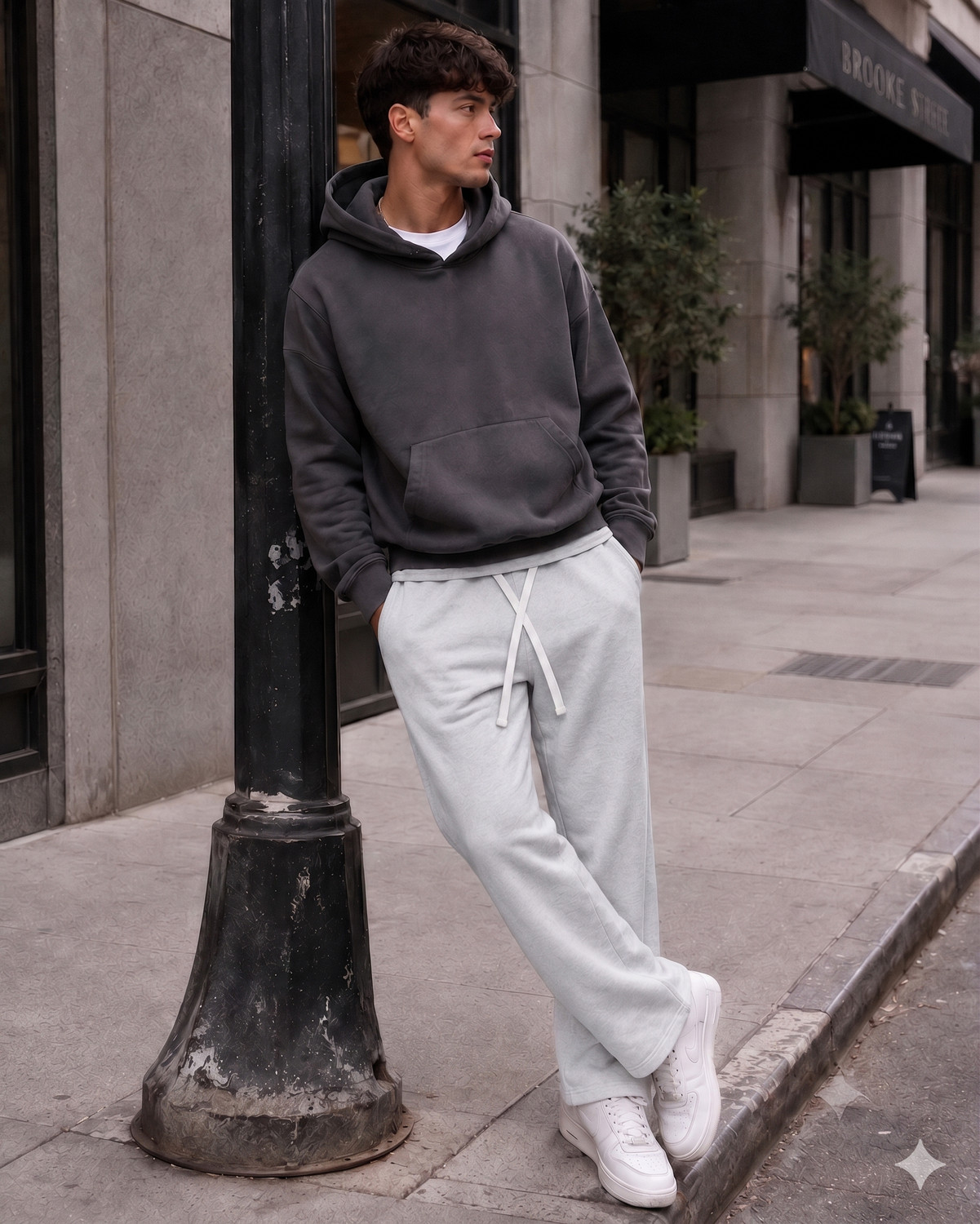 Image of METRONAUT Loose Fit Men Grey Trousers