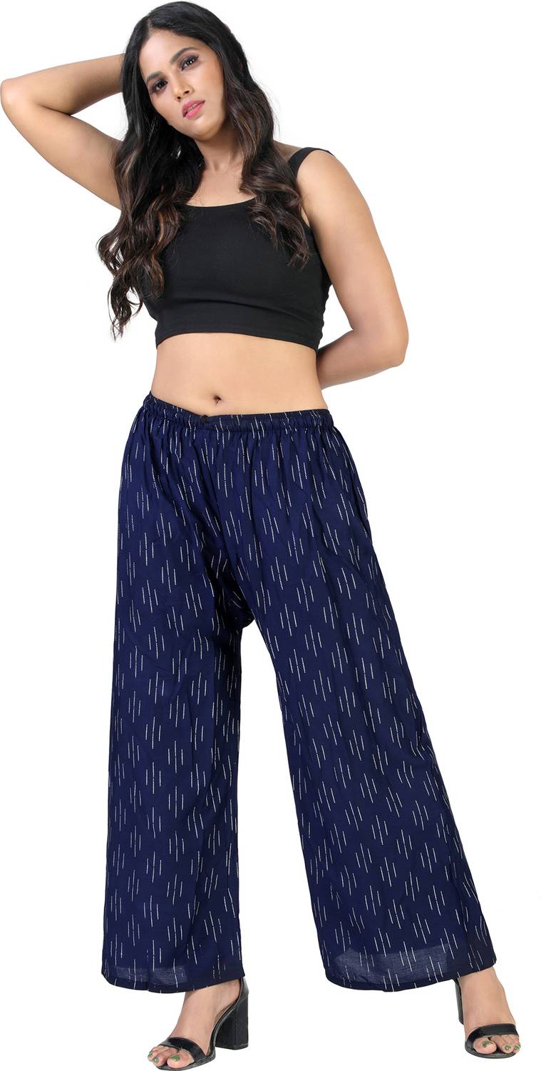4K FASHION Relaxed Women Blue Trousers