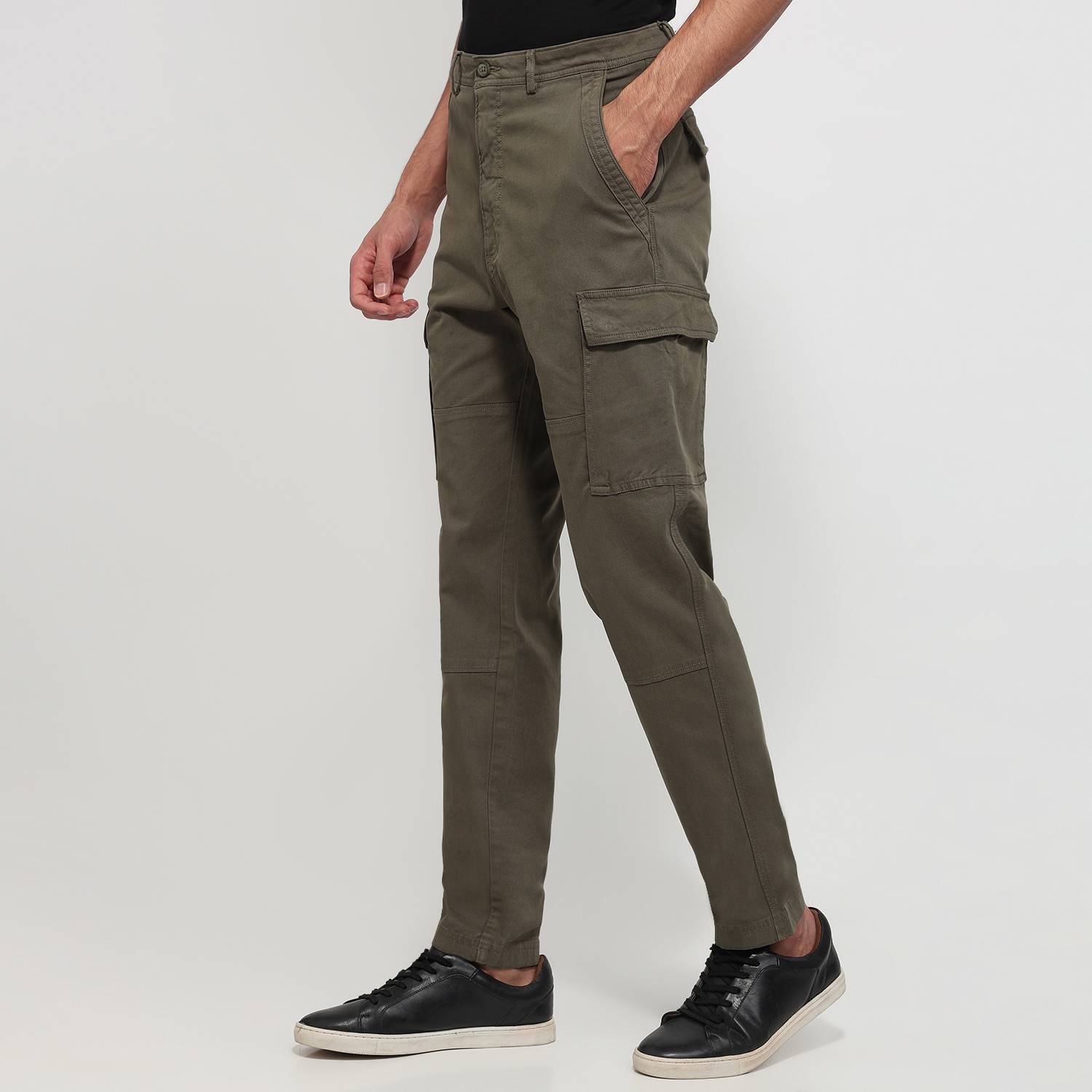 COLORPLUS Regular Fit Men Green Trousers - Image 2