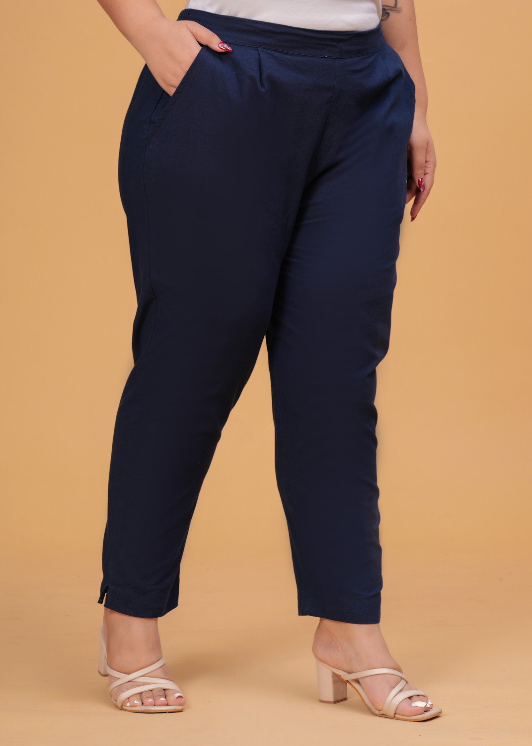 Image of Dexus Regular Fit Women Blue Trousers