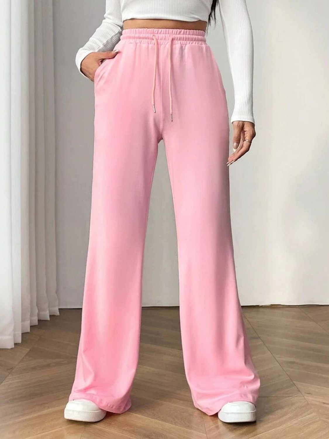 Image of SKD TRENDZ Straight Fit Women Pink Trousers