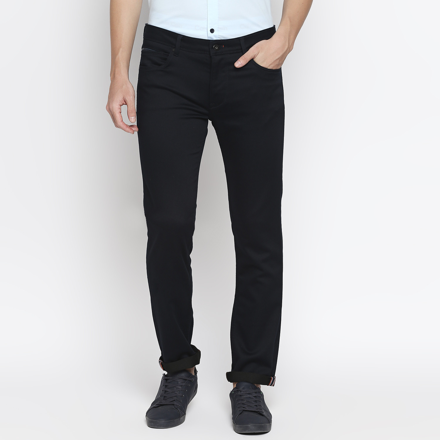 Image of KILLER Slim Fit Men Dark Blue Trousers