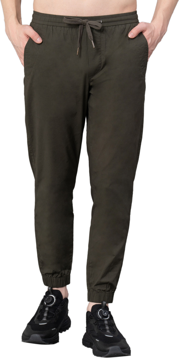 Image of RED TAPE Regular Fit Men Green Trousers
