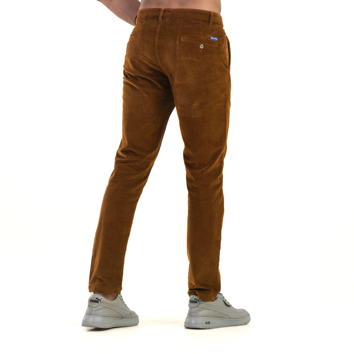 Image of BELANO Slim Fit Men Brown Trousers