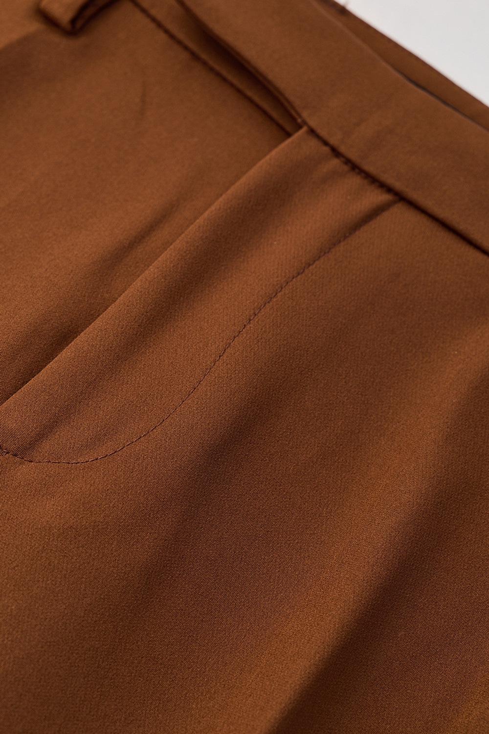 Image of Snitch Flared Men Brown Trousers