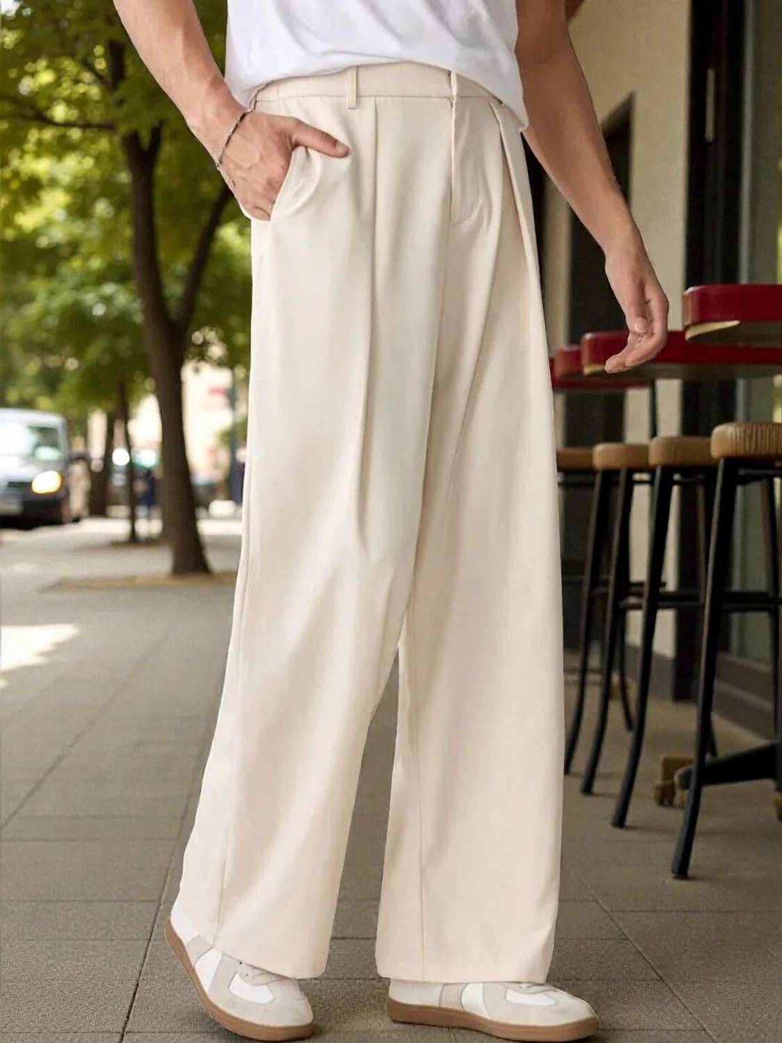 KOTTY Relaxed Men Beige Trousers - Image 3