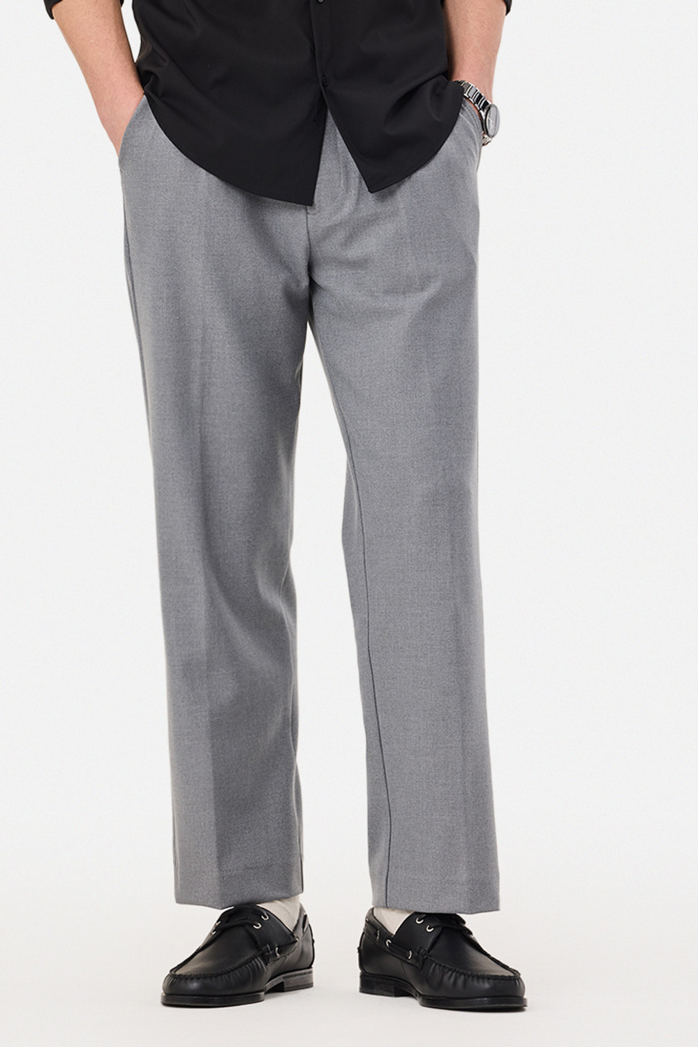 Image of Snitch Relaxed Men Grey Trousers