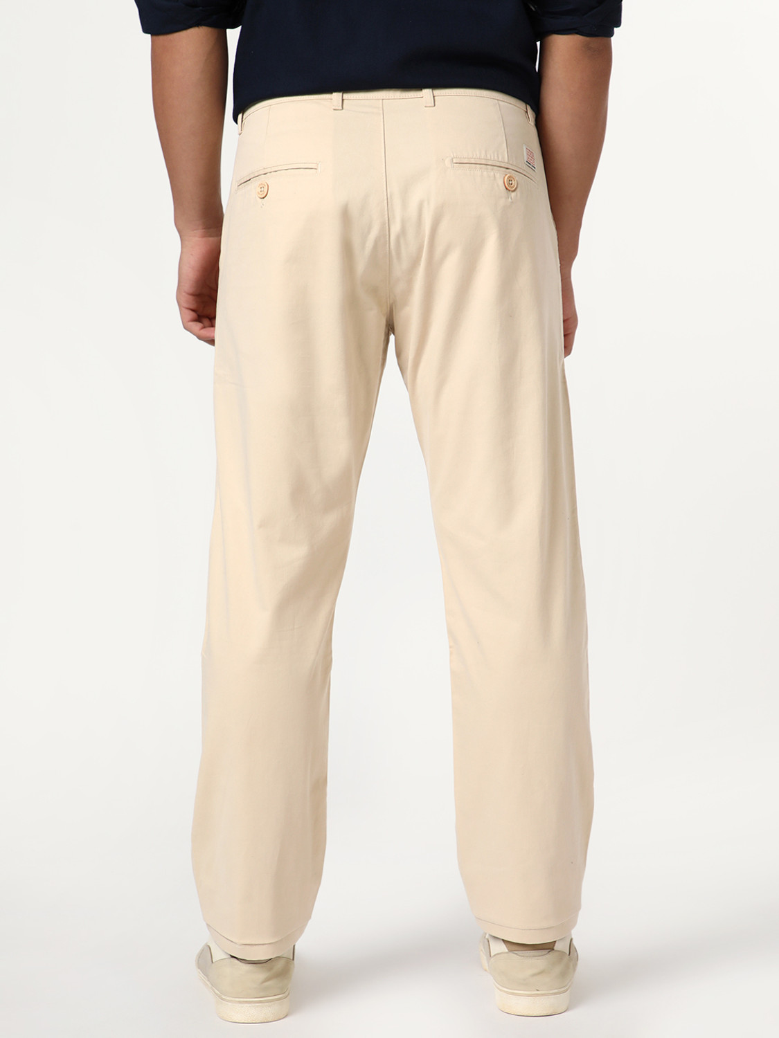 Image of Urbano Fashion Straight Fit Men Beige Trousers