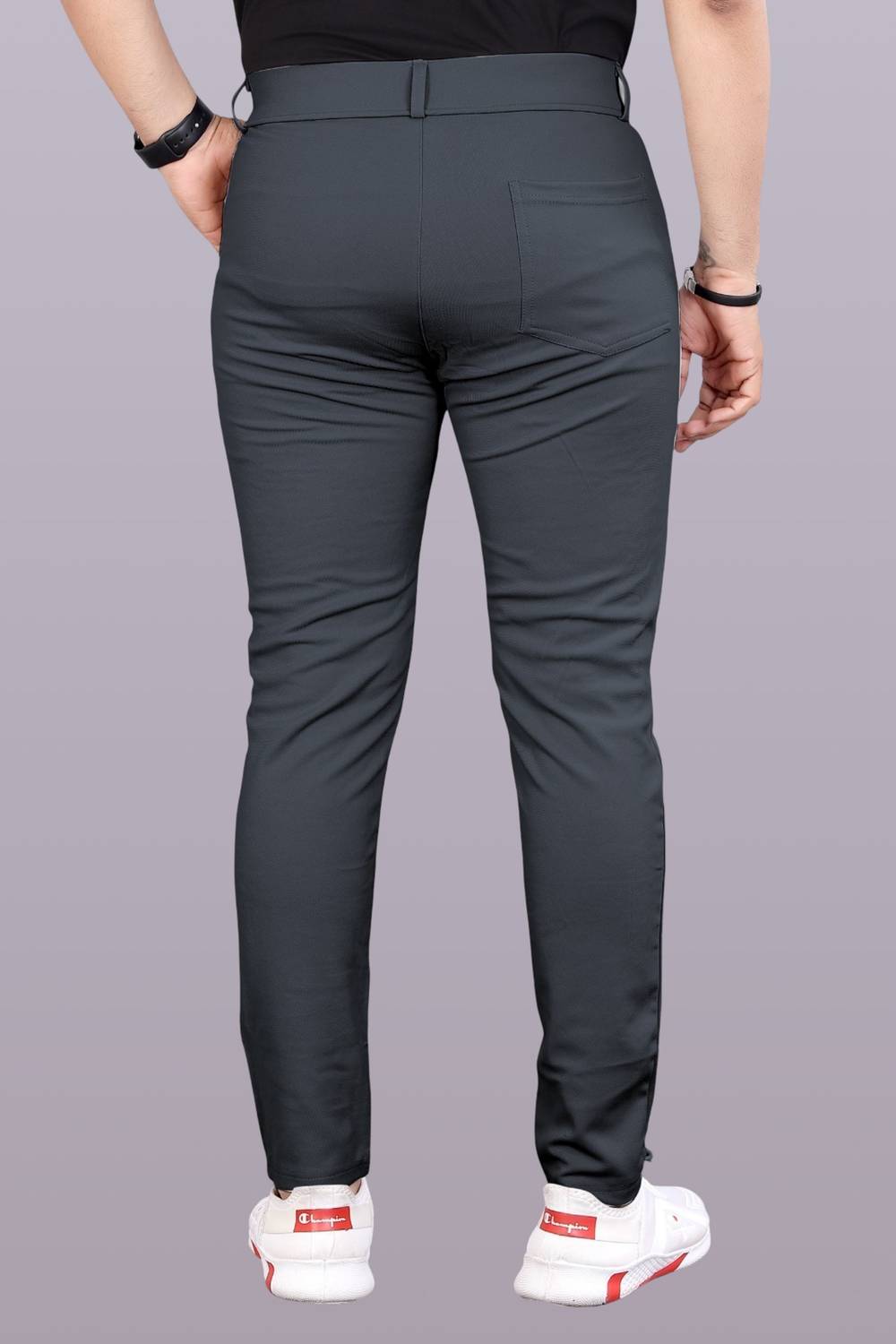 GIBBONTE Slim Fit Men Blue Trousers Pack of 2 - Image 5