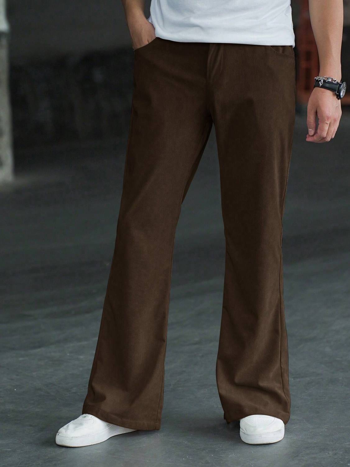 METRONAUT Flared Men Brown Trousers