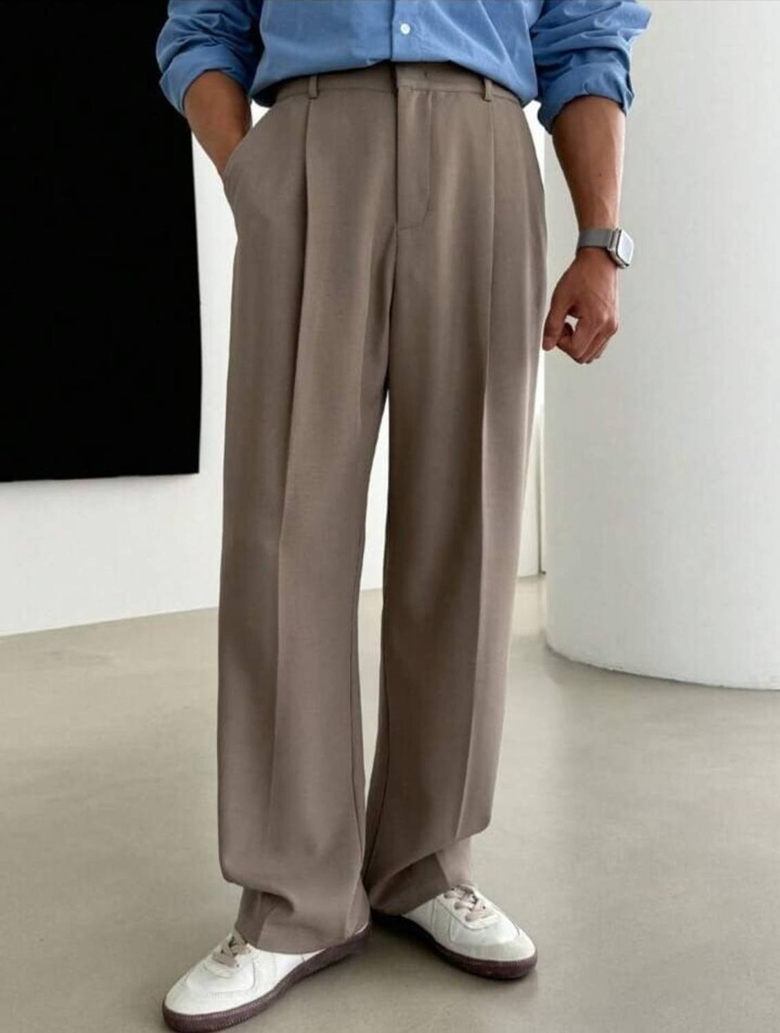Broadstar Straight Fit Men Brown Trousers - Image 3