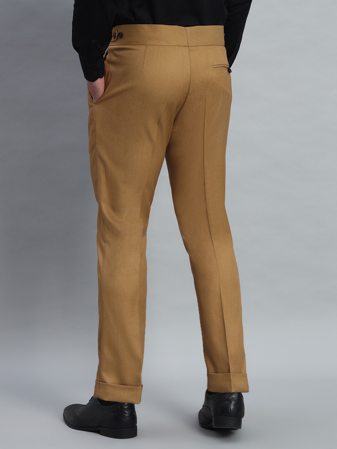 Image of FASHIONEMPIRE Regular Fit Men Brown Trousers