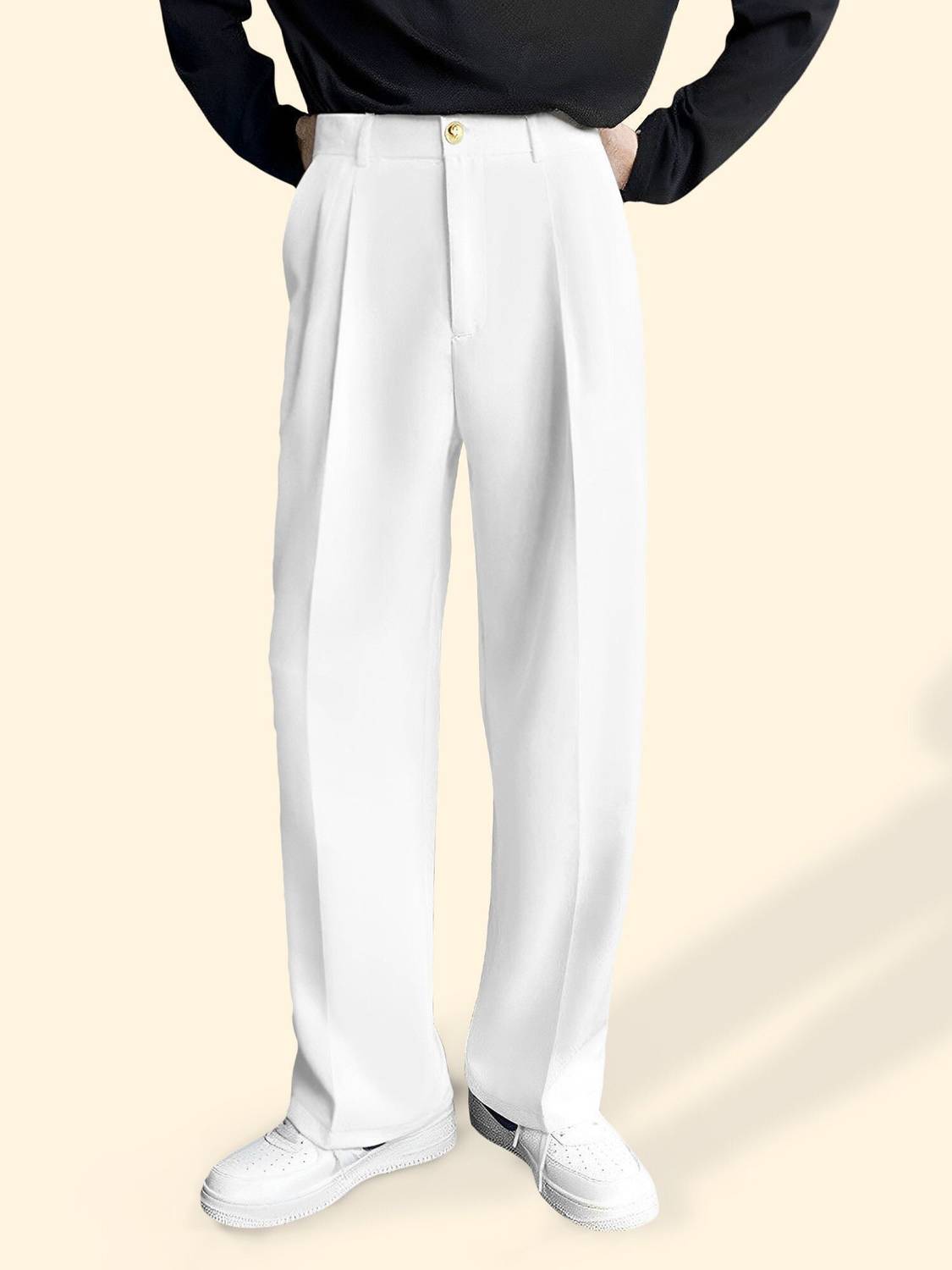 FTX Relaxed Men White Trousers - Image 1