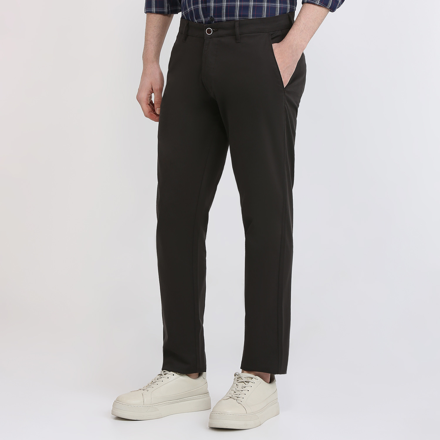 Image of PARX Tapered Men Brown Trousers