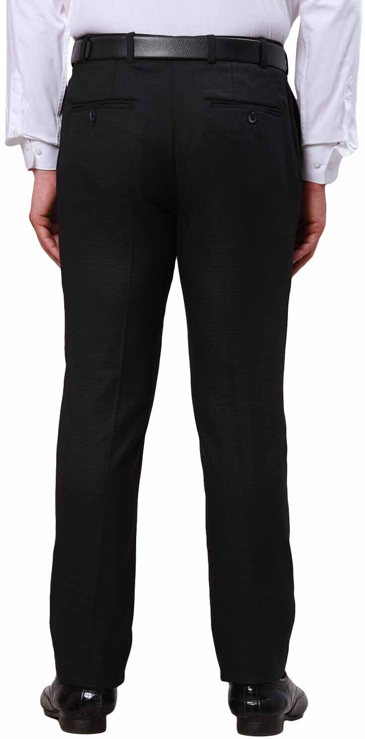 Image of Raymond Slim Fit Men Black Trousers