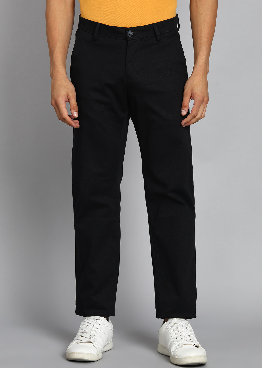 Image of Allen Solly Regular Fit Men Blue Trousers