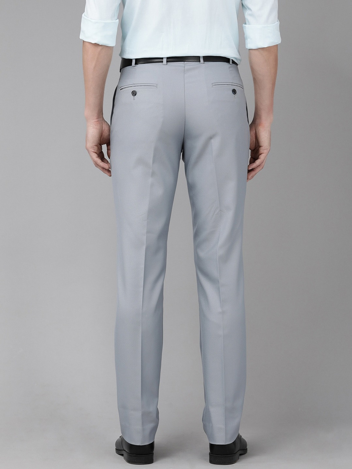 Image of PARK AVENUE Regular Fit Men Blue Trousers