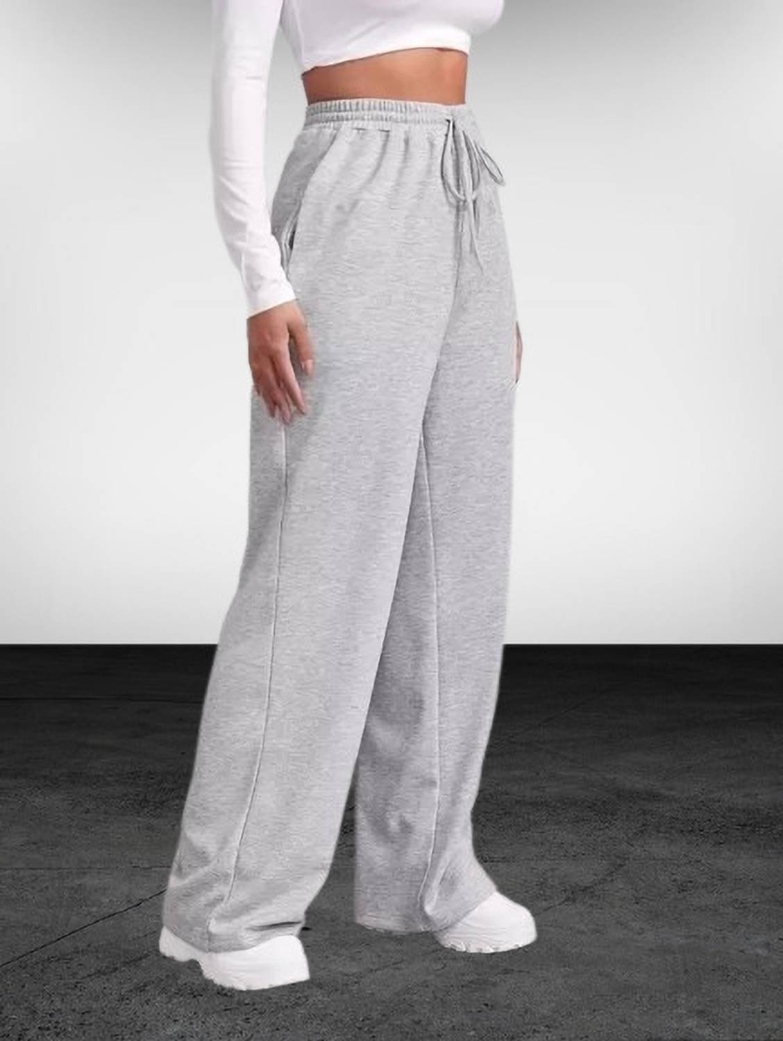 APRIX Loose Fit Women Grey Trousers