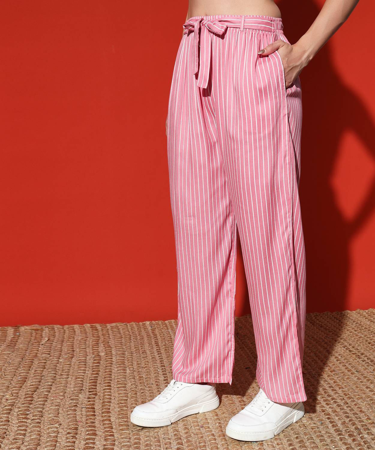 HERMISTON Regular Fit Women Pink Trousers