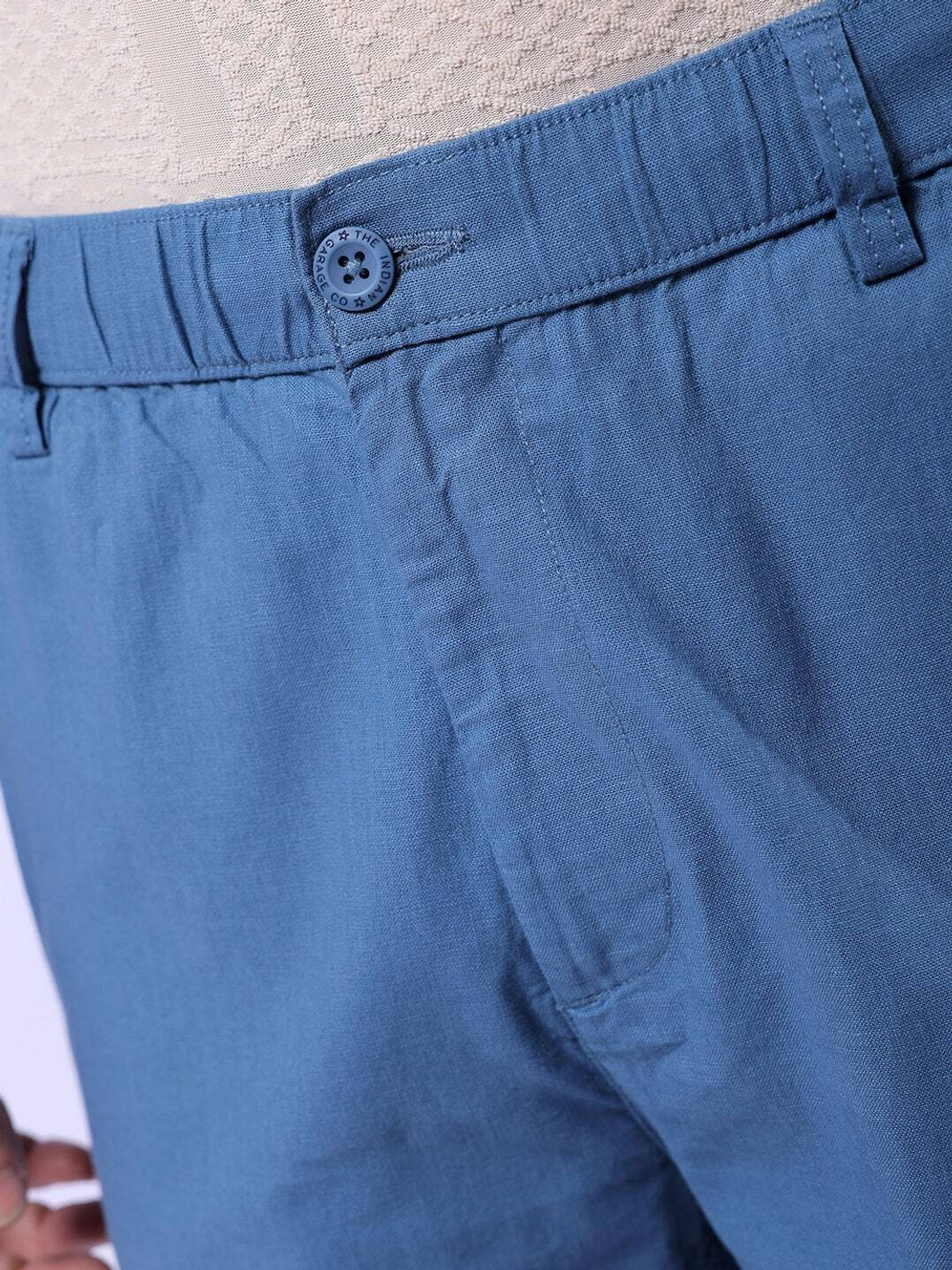 Image of The Indian Garage Co. Relaxed Men Blue Trousers