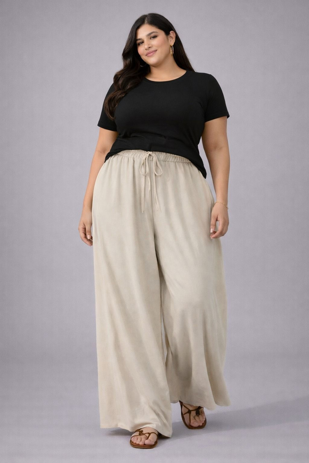 Image of KOTTY Loose Fit Women White Trousers