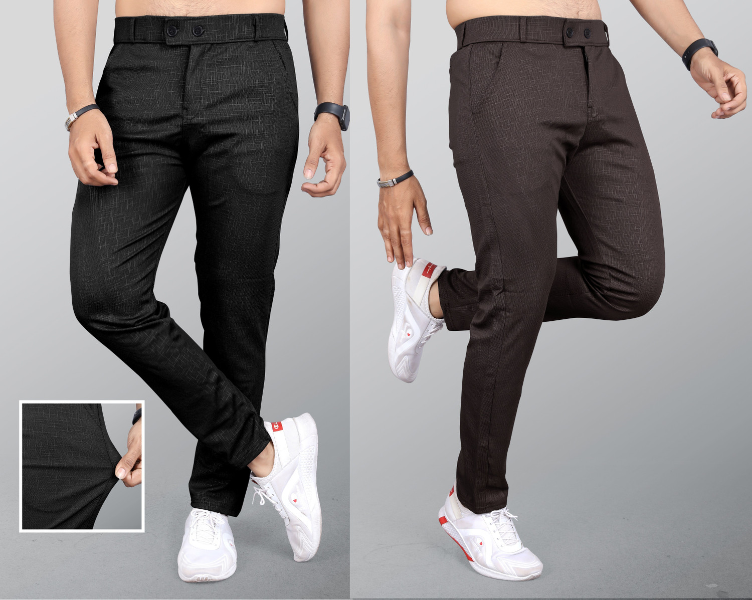 Image of INDICLUB Regular Fit Men Multicolor Trousers