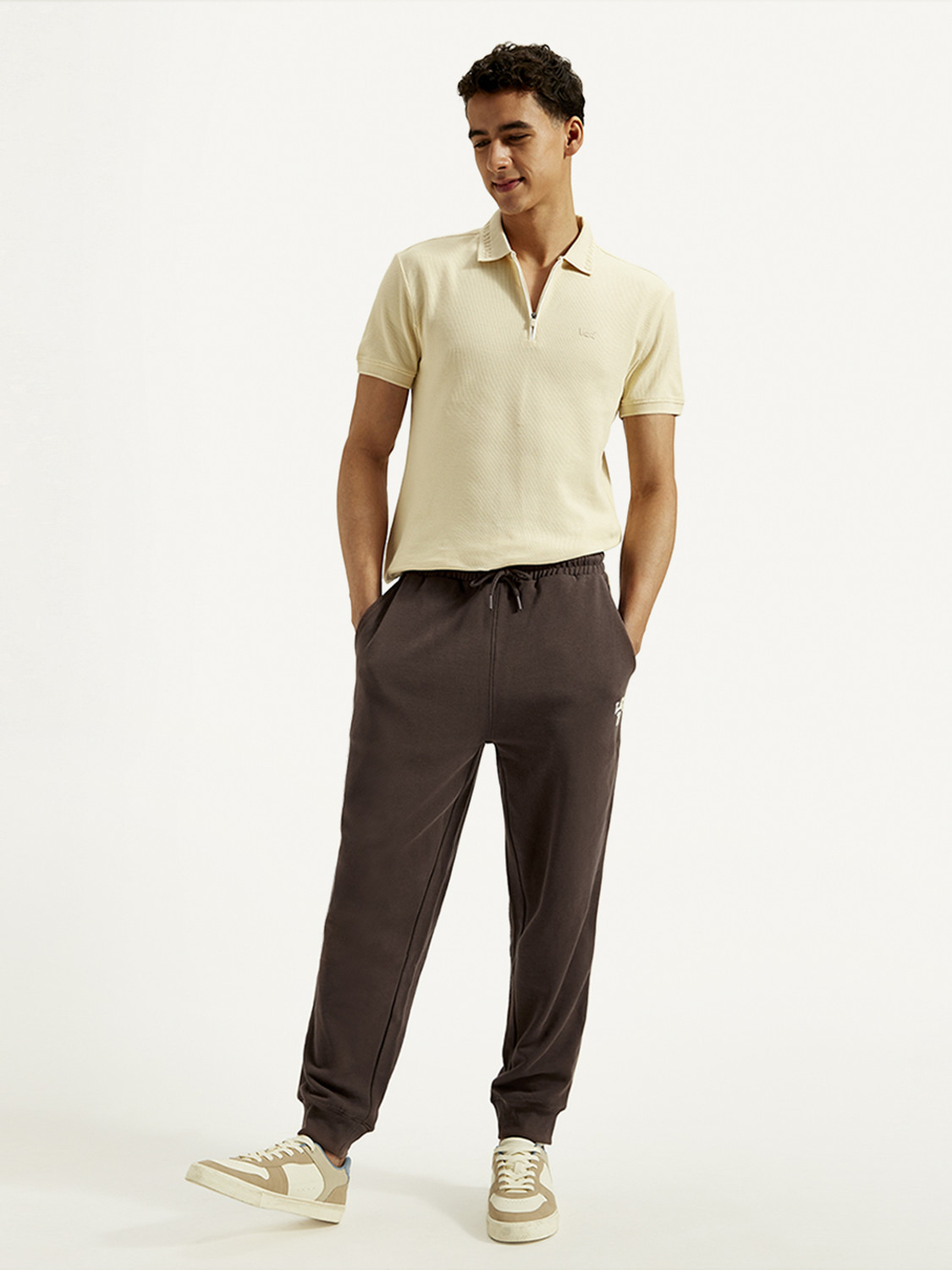 Image of LEVI'S Regular Fit Men Brown Trousers