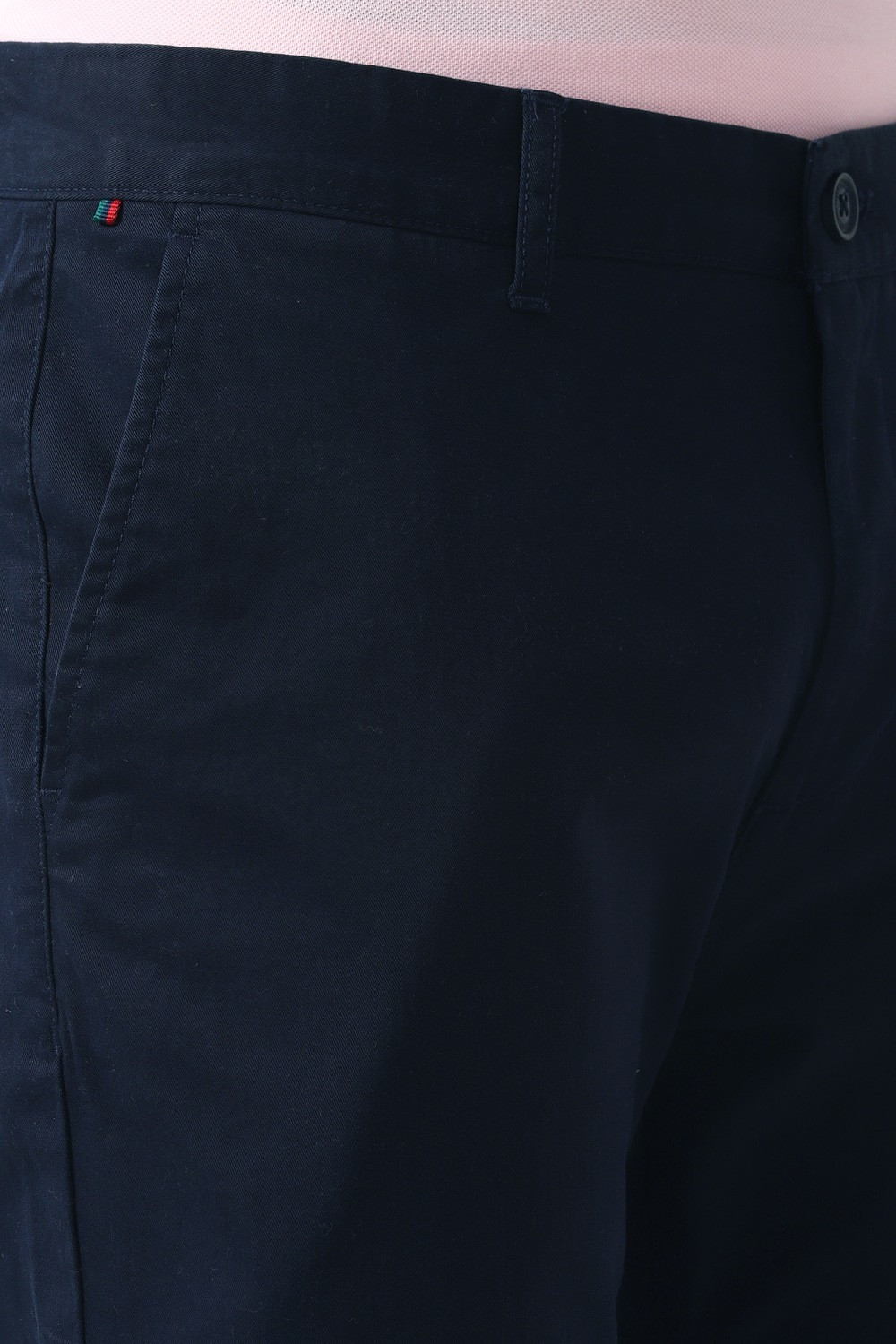 Image of PETER ENGLAND Slim Fit Men Dark Blue Trousers